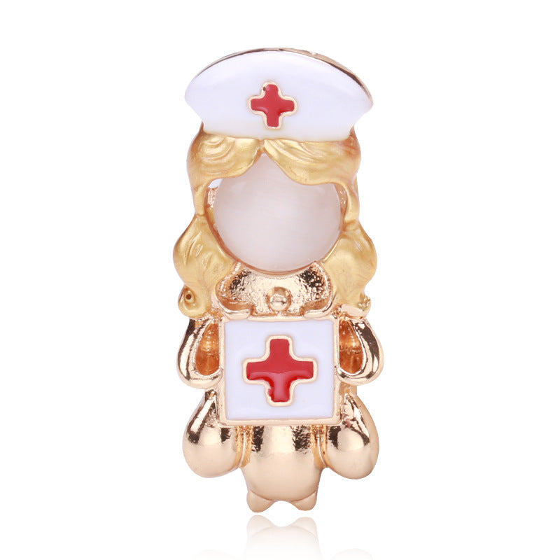 White Angel Brooch Creative Medical Staff Modeling Pin Fashion Accessories