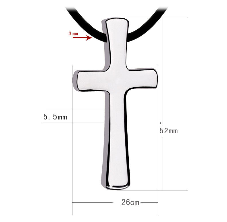 Fashion Glossy Jesus Cross Tungsten Gold Pendant