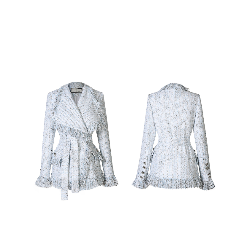 Fashion Fringed Style Big Lapel Jacket Women