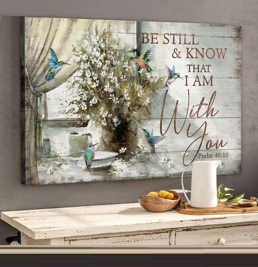 Jesus Canvas Wall Art Hummingbird Still Knows I'm With You Canvas