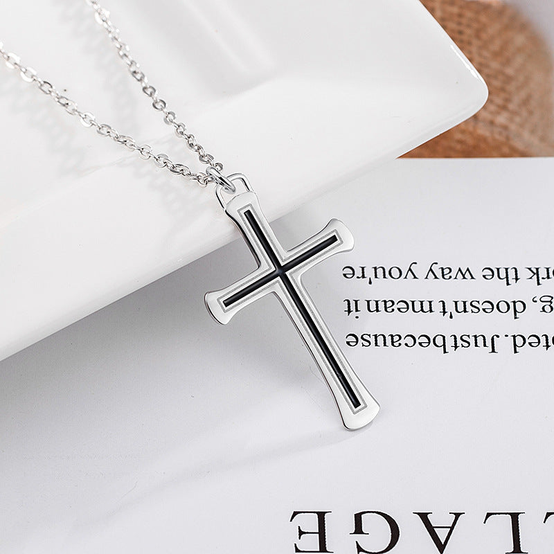 A Pair Of Simple Personality Jesus Pendant Clavicle Chain