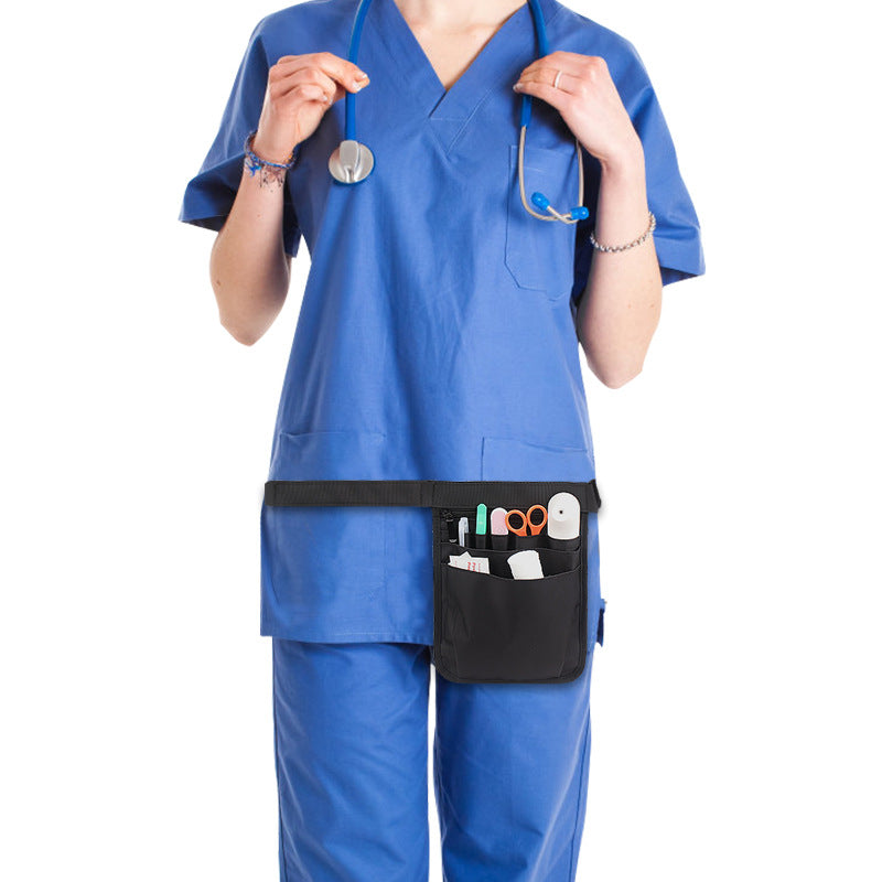 Medical Supplies Are Stored In The Pockets Of European And American Nurses