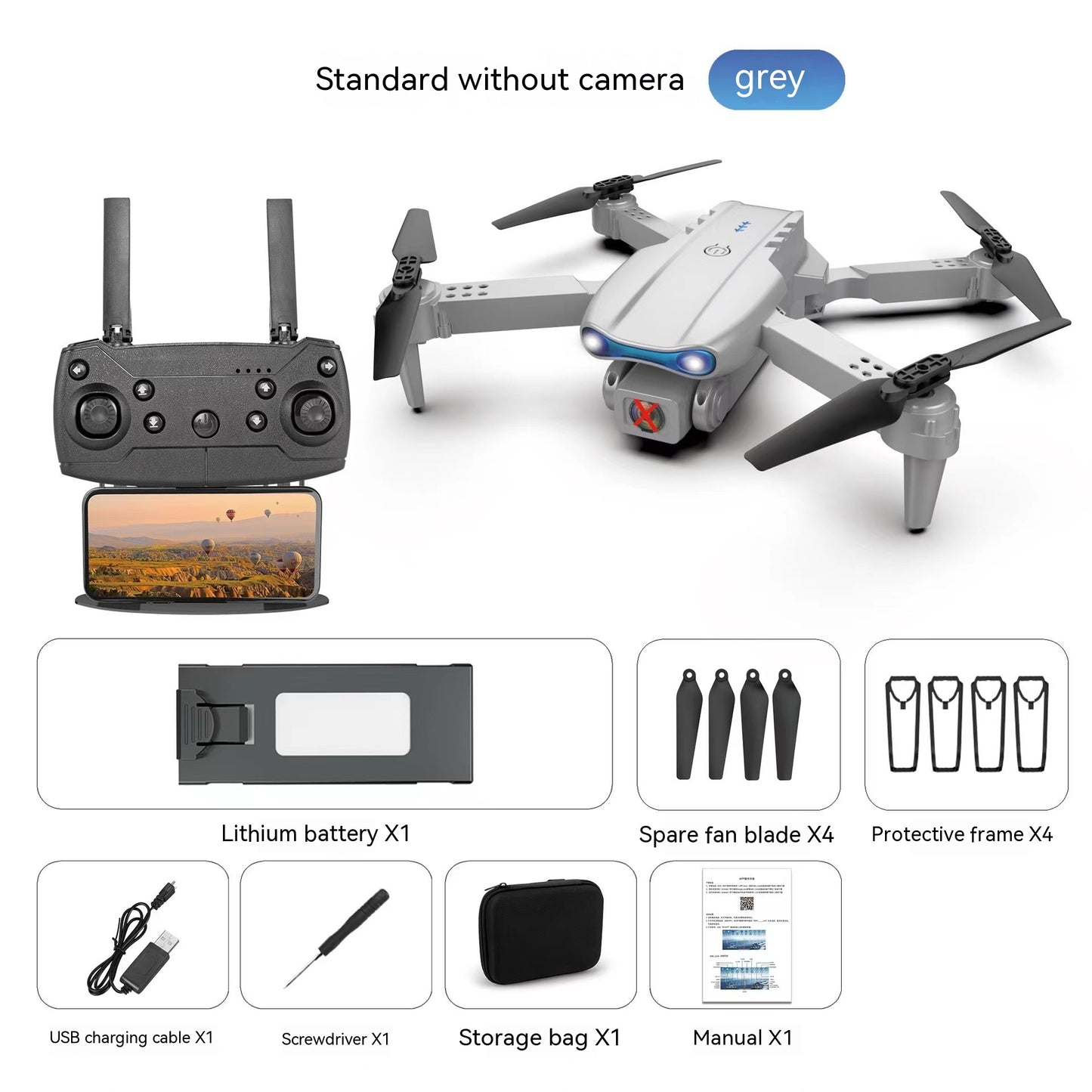 E99pro Aerial Drone 4k High-definition Dual Camera Three Sided Camera