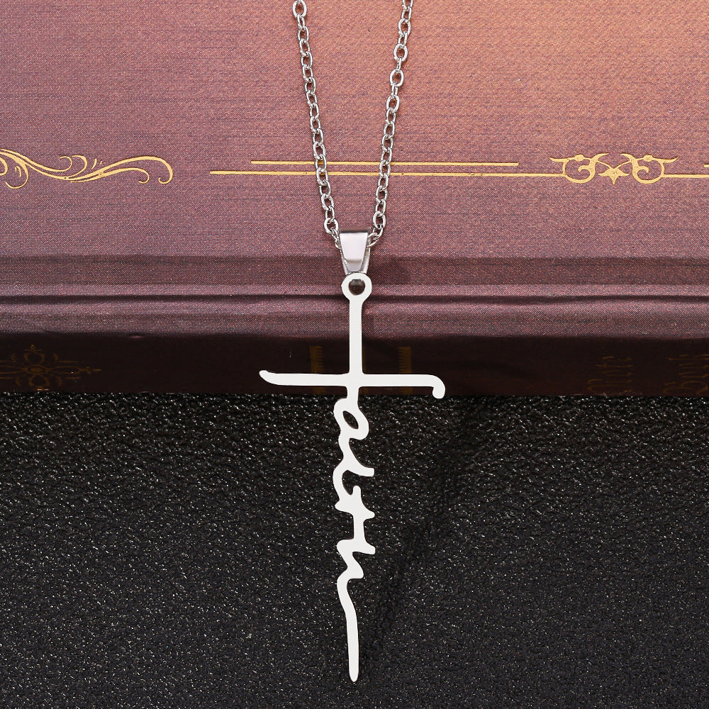 All-match Hip-hop Jumping Di Jesus Cross Necklace