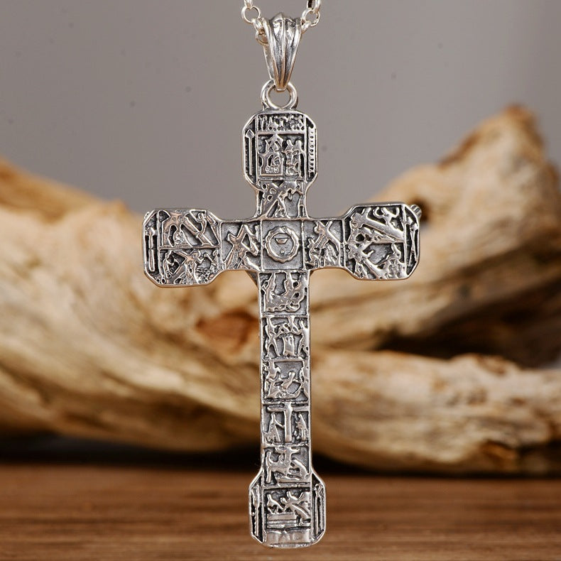 Jesus Cross Men's Pendant Silver Pendant