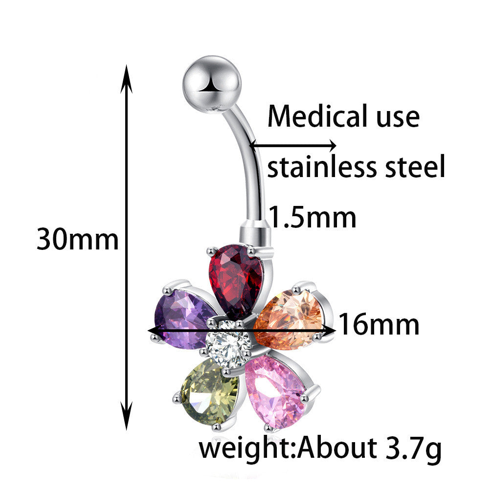 Fashion Navel Studnavel Bucklebelly Ring Medical Steel Human Body Piercing Accessories