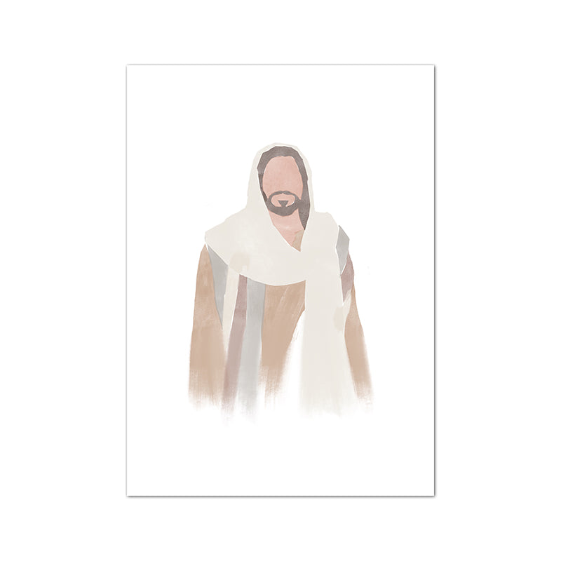 Artistic Watercolor Painting Of Jesus Christ On Decorative Canvas