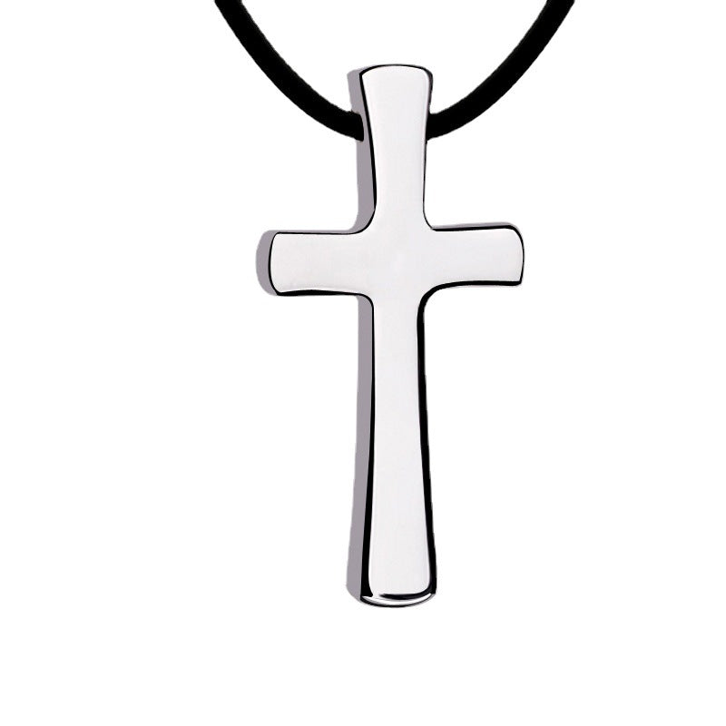 Fashion Glossy Jesus Cross Tungsten Gold Pendant