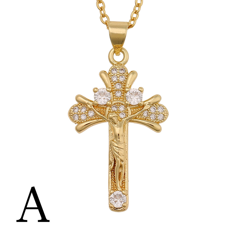 Cross Jesus Personality Cold Wind Necklace Retro