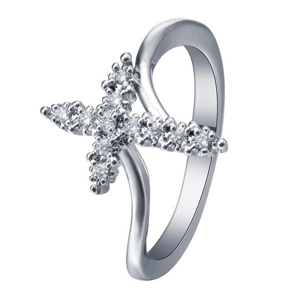 Diamond Christian Jesus Cross Ring