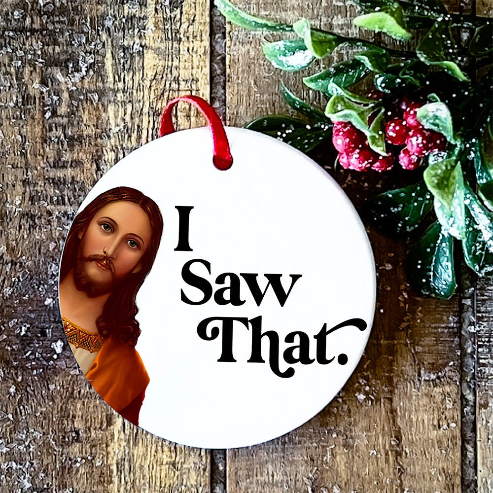 Fashion Simple Jesus Christmas Tree Pendant