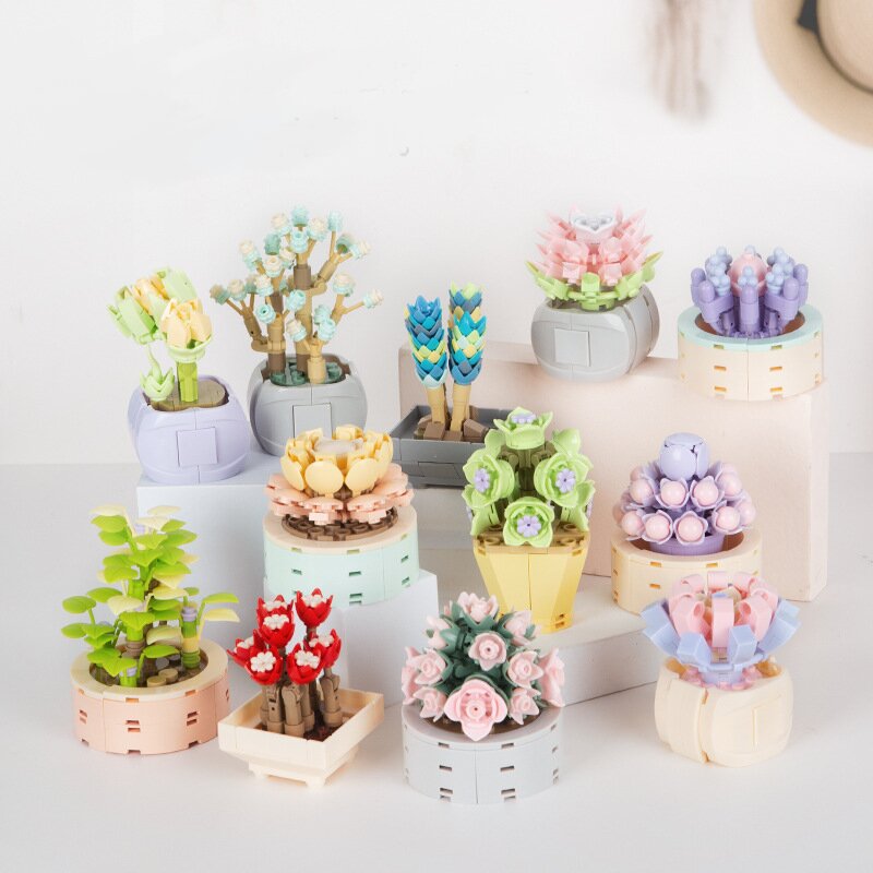 Children's Assembling Small Particle Virtual Bouquet