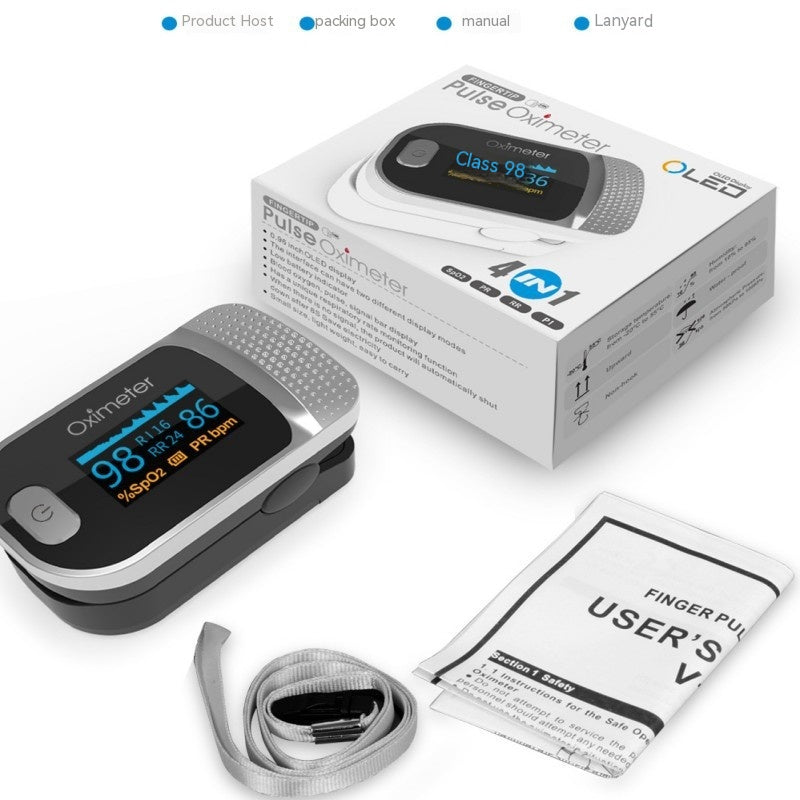 Medical Blood Oxygen Pulse Detector Household Portable Finger Pulse Monitoring Saturation Finger Clip Oximeter