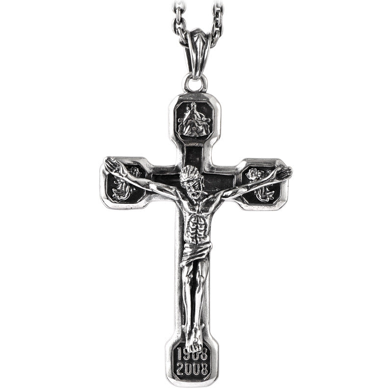 Jesus Cross Men's Pendant Silver Pendant