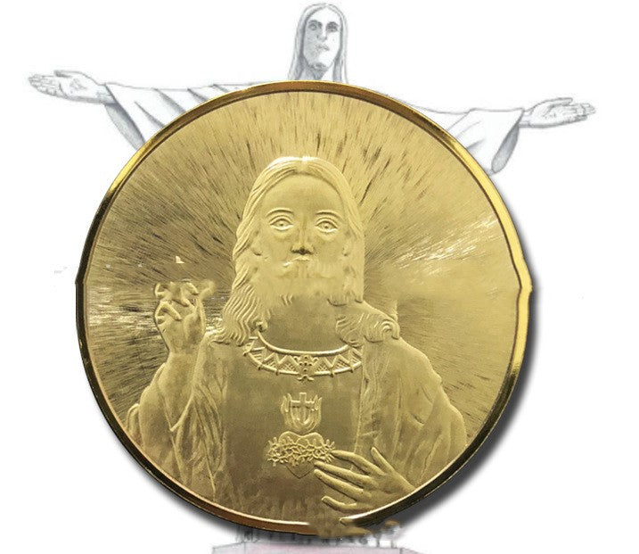 New Jesus Christ Religion Commemorative Coin Gift Souvenir Gold Plated Coins Art Metal