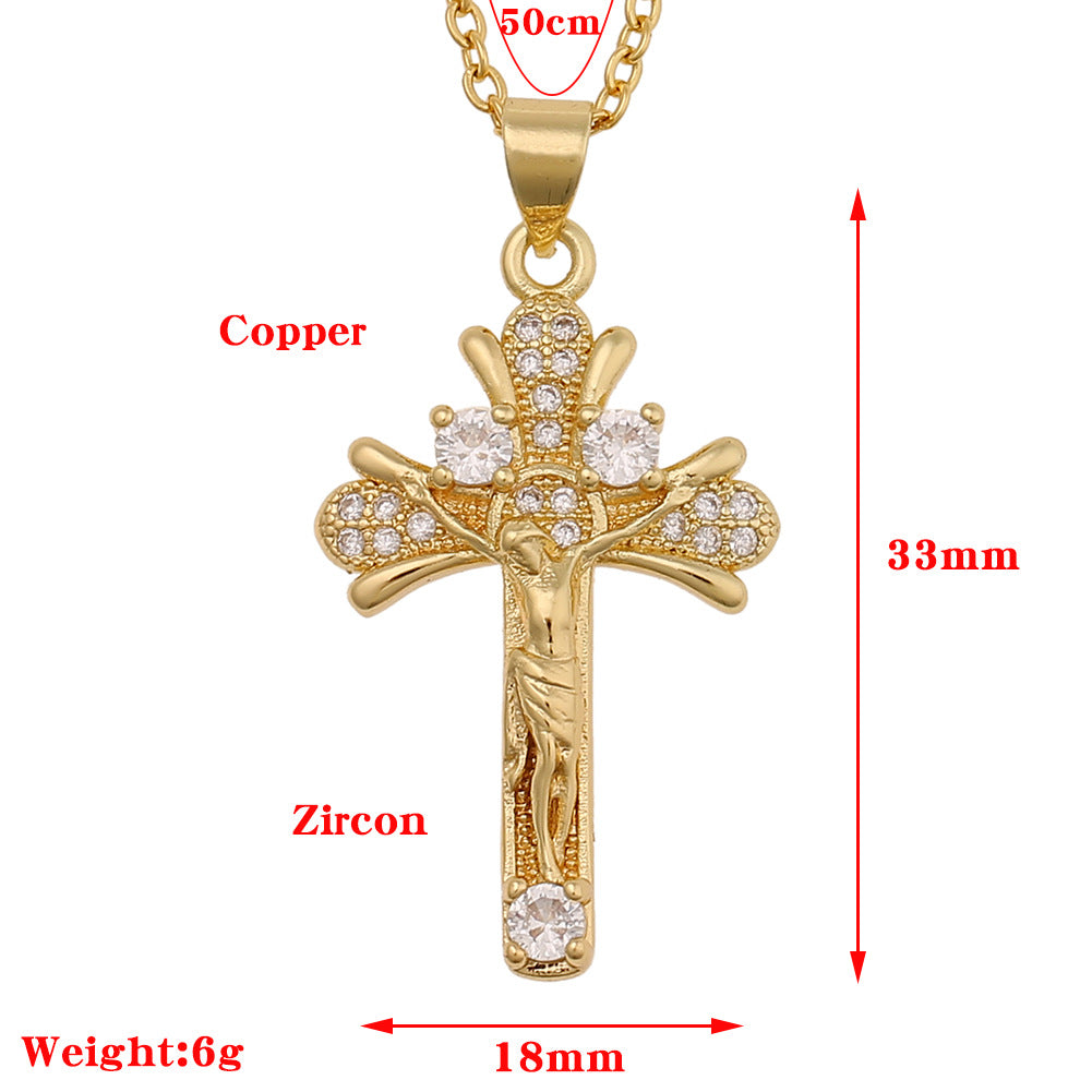 Cross Jesus Personality Cold Wind Necklace Retro