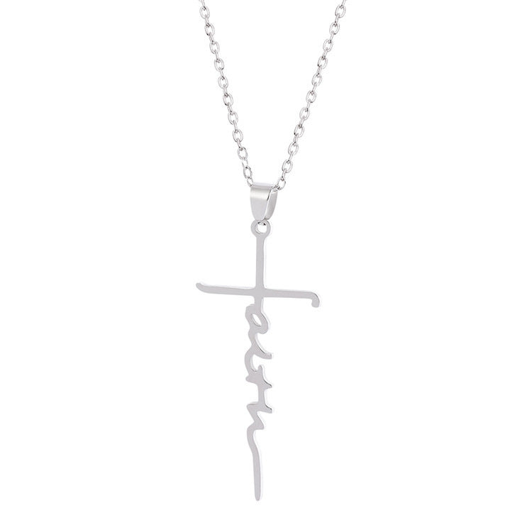 All-match Hip-hop Jumping Di Jesus Cross Necklace