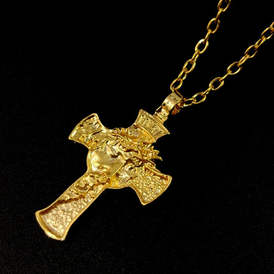 New Thorns Jesus Cross Necklace For Men