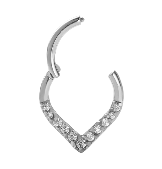 Medical Steel Trend Niche Earrings Zircon Heart