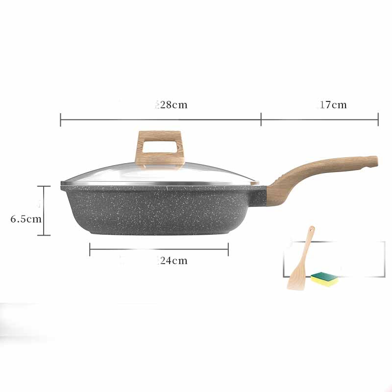 Household White Medical Stone Non-stick Pan