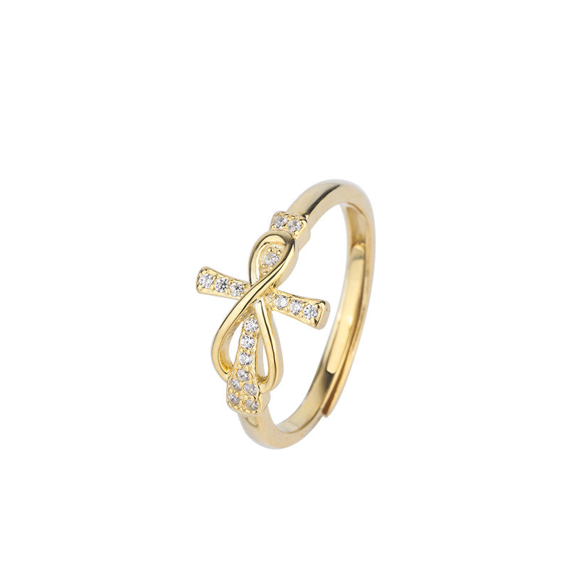 Amazon Hot Selling Micro Diamond Jesus Cross Ring