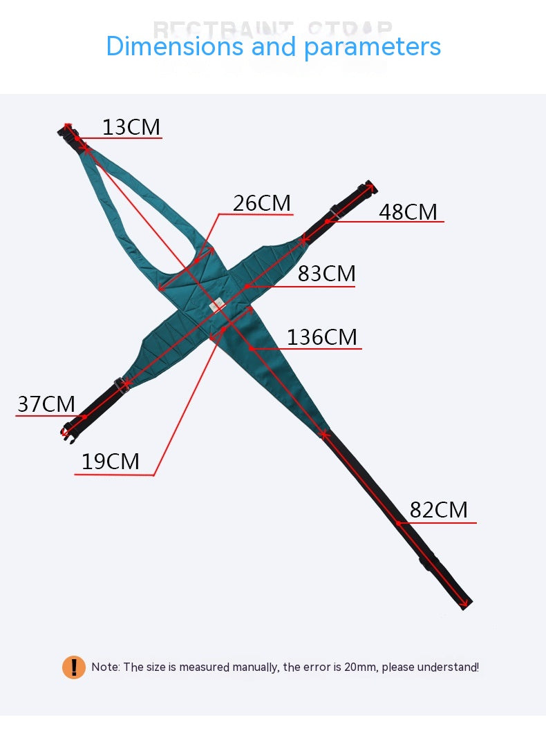 Elderly Medical Wheelchair Widened Safety Belt