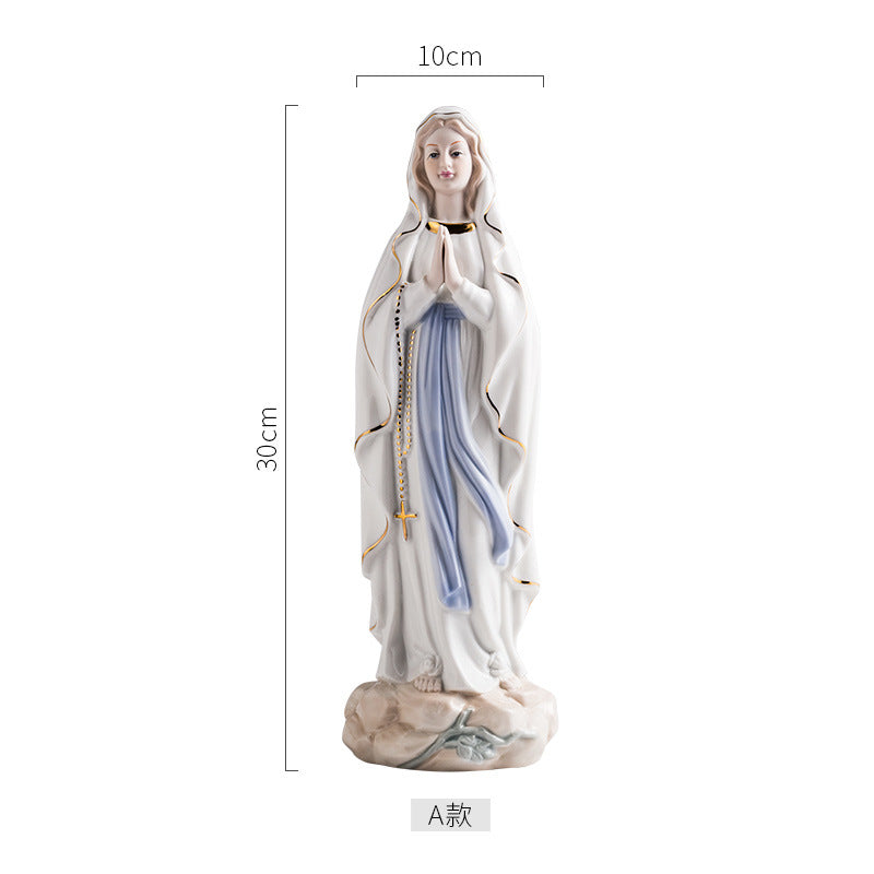 Christian Catholic Icon Relic Virgin Jesus Mary Church Family Statue Ceramic Ceremony Ornament Decoration