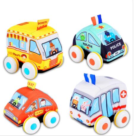 Infant Early Education Fabric Toys Washable Medical Car Dessert Car Cute Cartoon Car Model