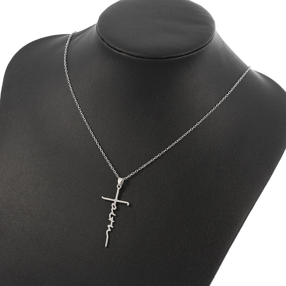 All-match Hip-hop Jumping Di Jesus Cross Necklace