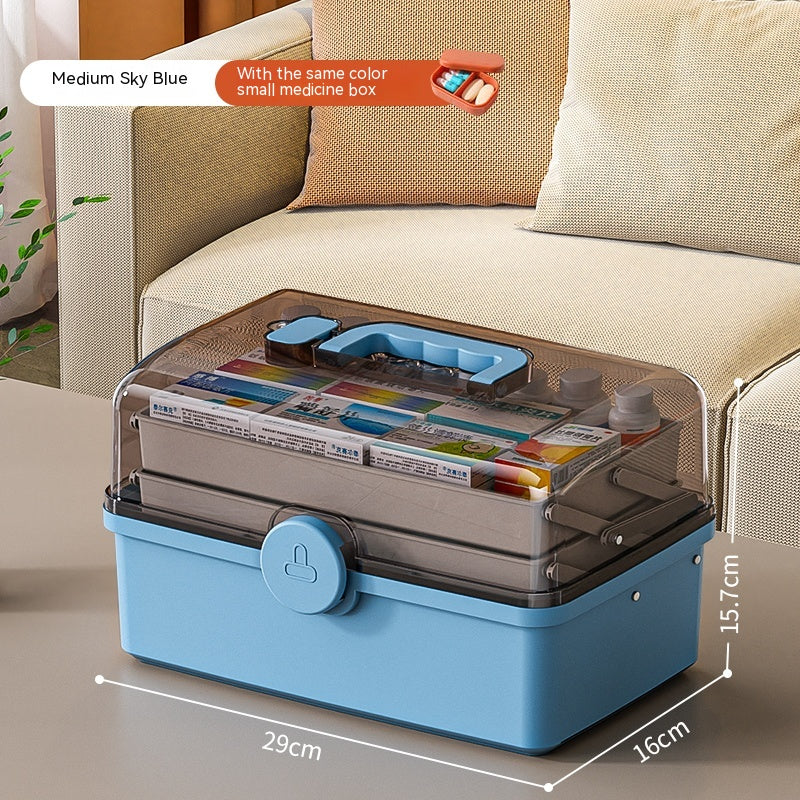 Household Large Capacity Multi-layer Medical Storage Box