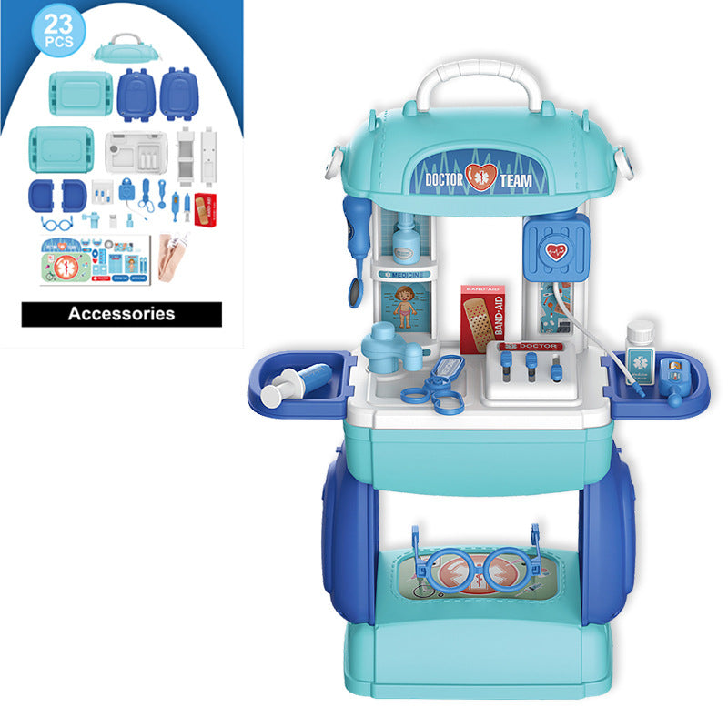 Medical Equipment Table Suitcase Children's Early Education Play House Toys